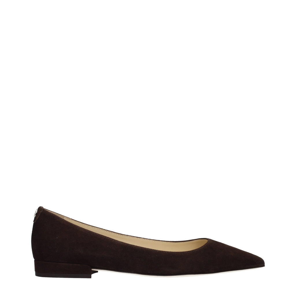Jimmy Choo Brown Leather Ballet Flats