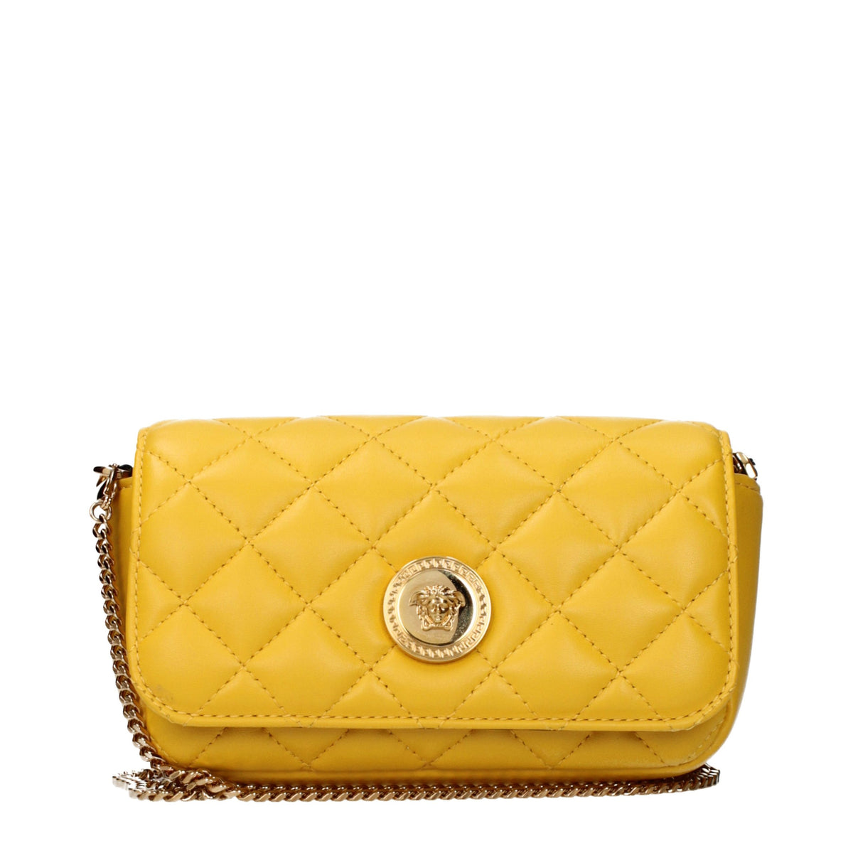 Versace Yellow Leather Crossbody Bag