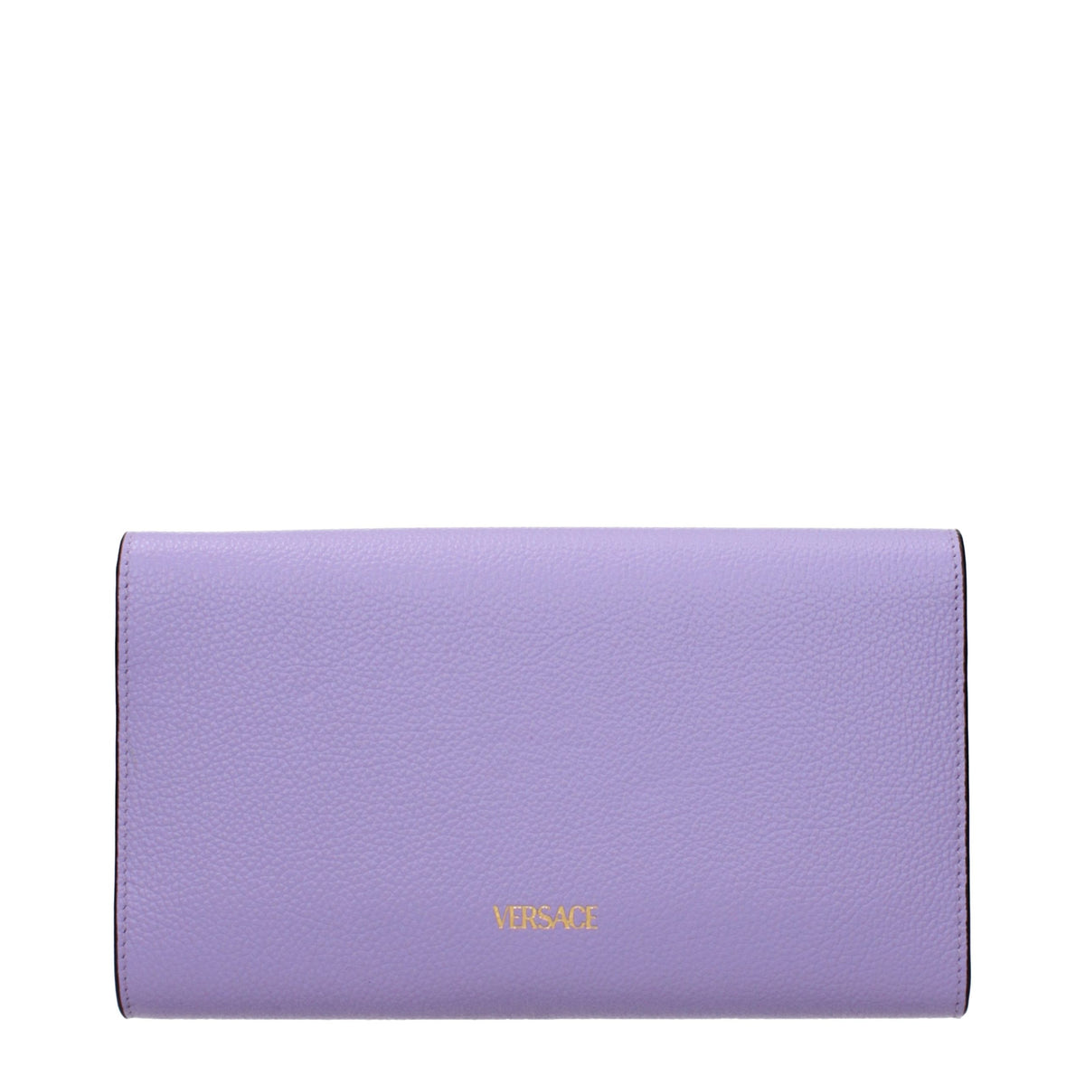 Versace Purple Leather Clutch Bag