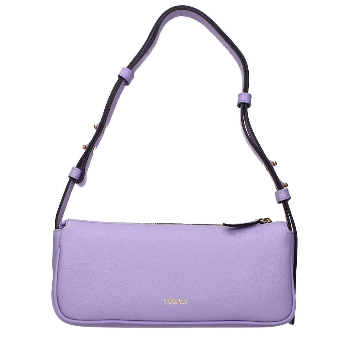 Versace Purple Leather Shoulder Bag