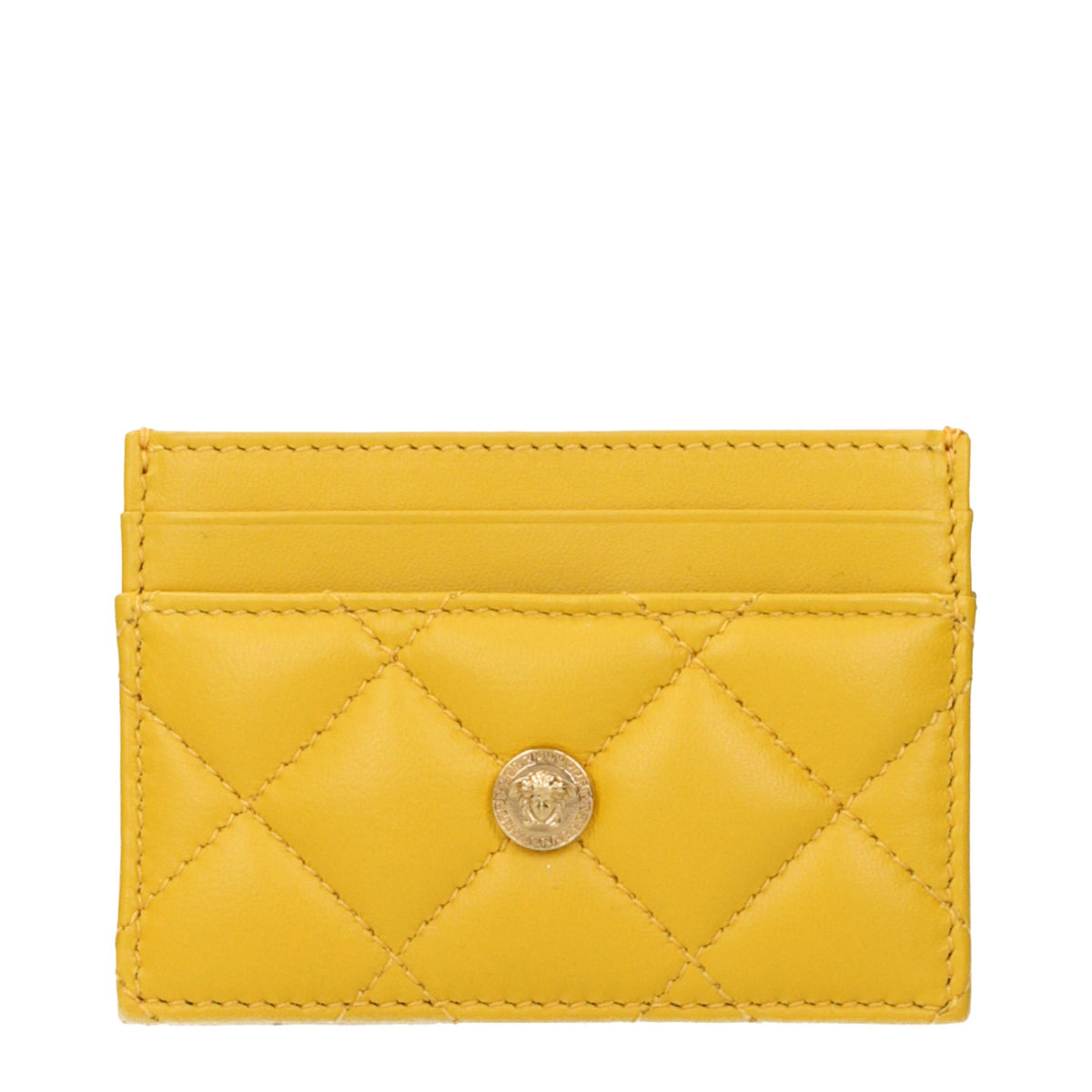 Versace Yellow Leather Cardholder