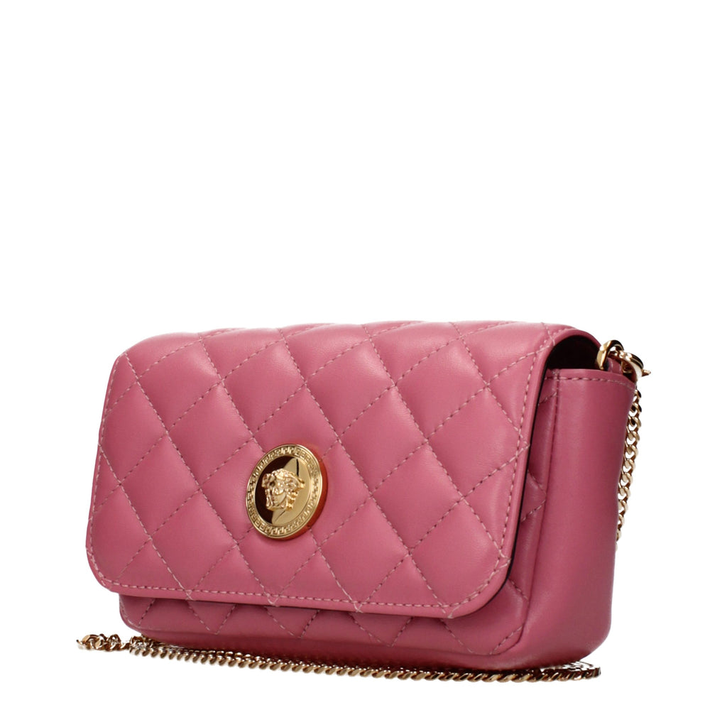 Versace Pink Leather Crossbody Bag