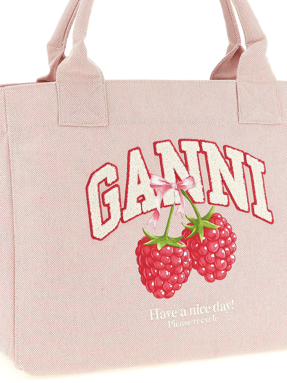 Ganni Multicolor Recycled Polyester Tote Bag