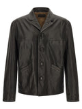 Lemaire Black Calfskin Leather Jacket