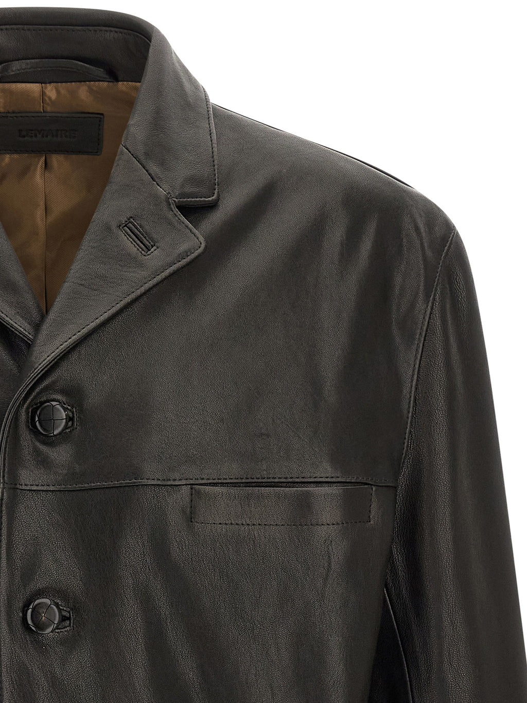 Lemaire Black Calfskin Leather Jacket