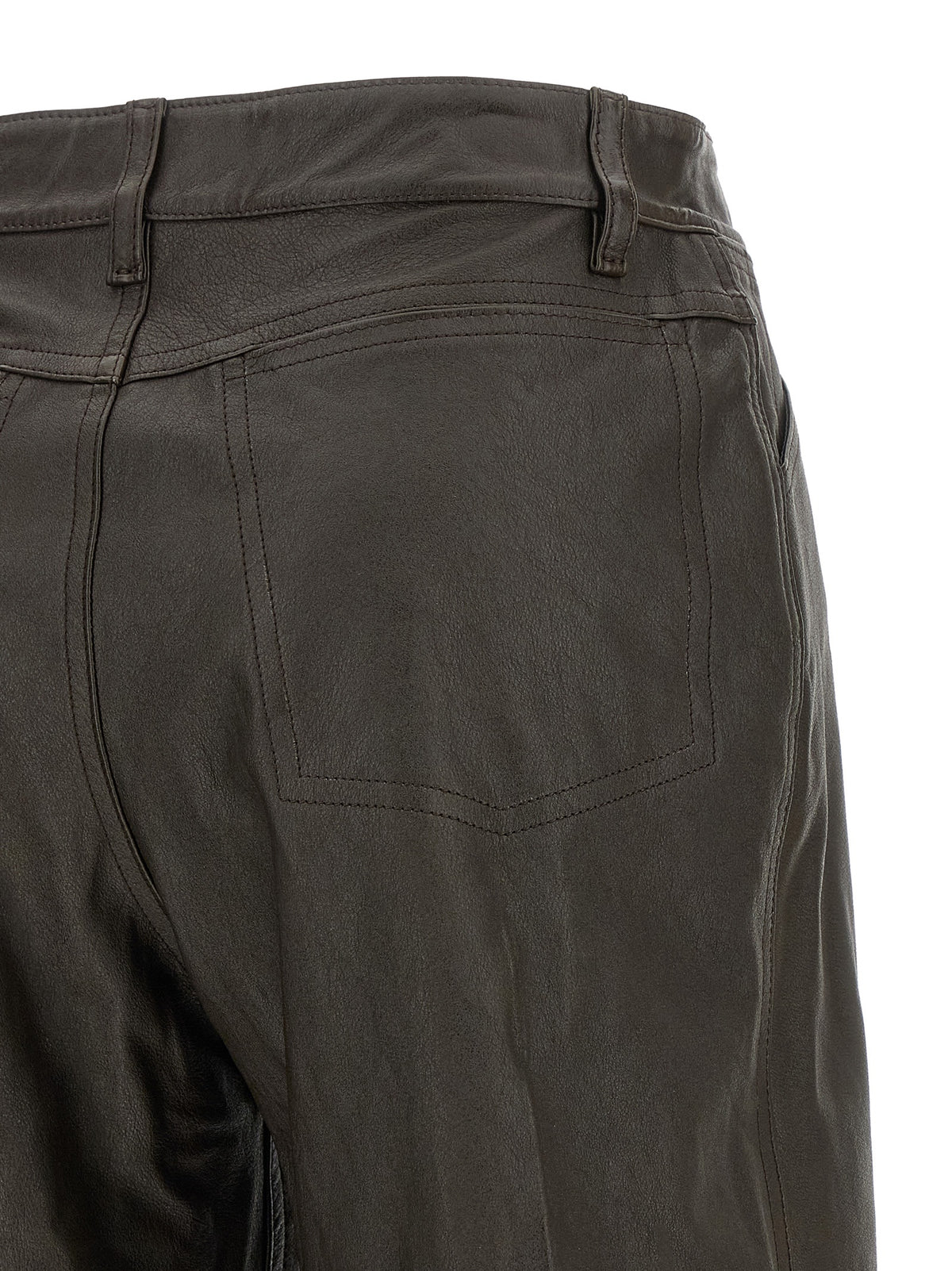 Lemaire Brown Calfskin Bermuda Shorts
