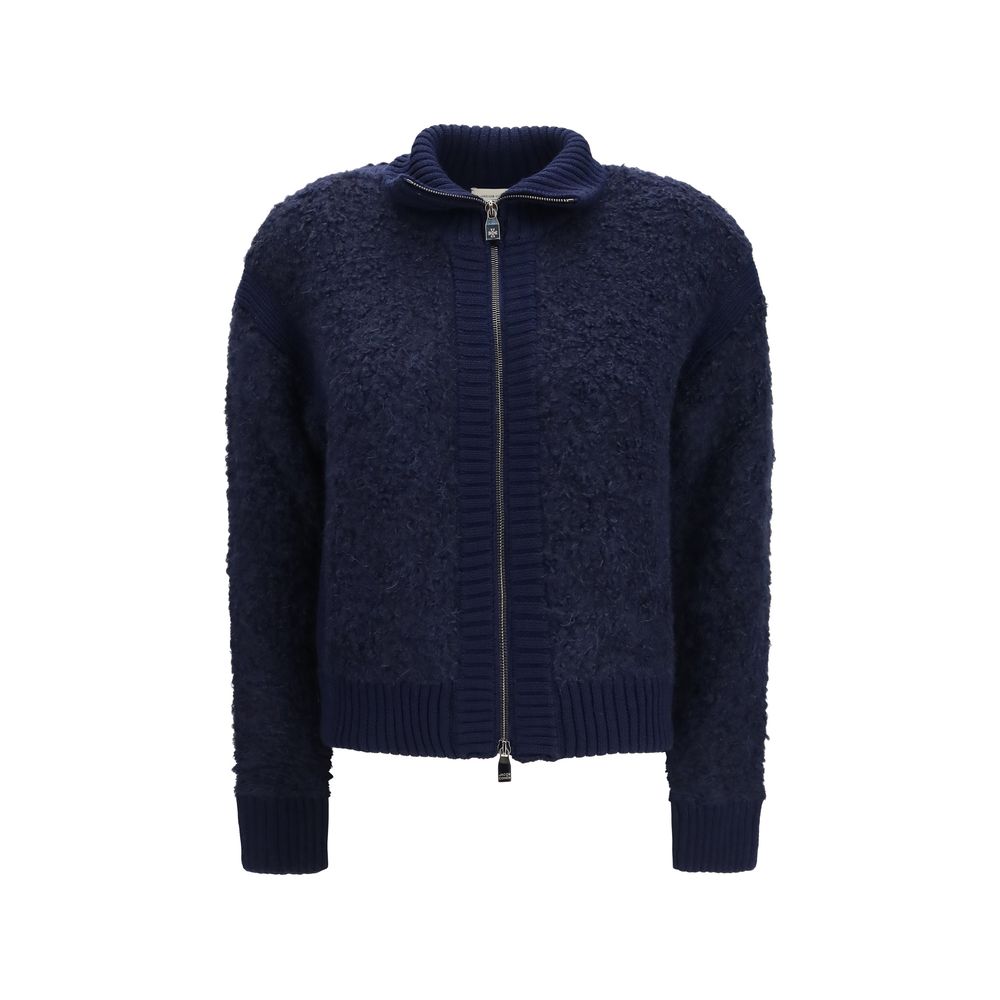 Jacob Cohen Blue Alpaca Vicugna Pacos Cardigan