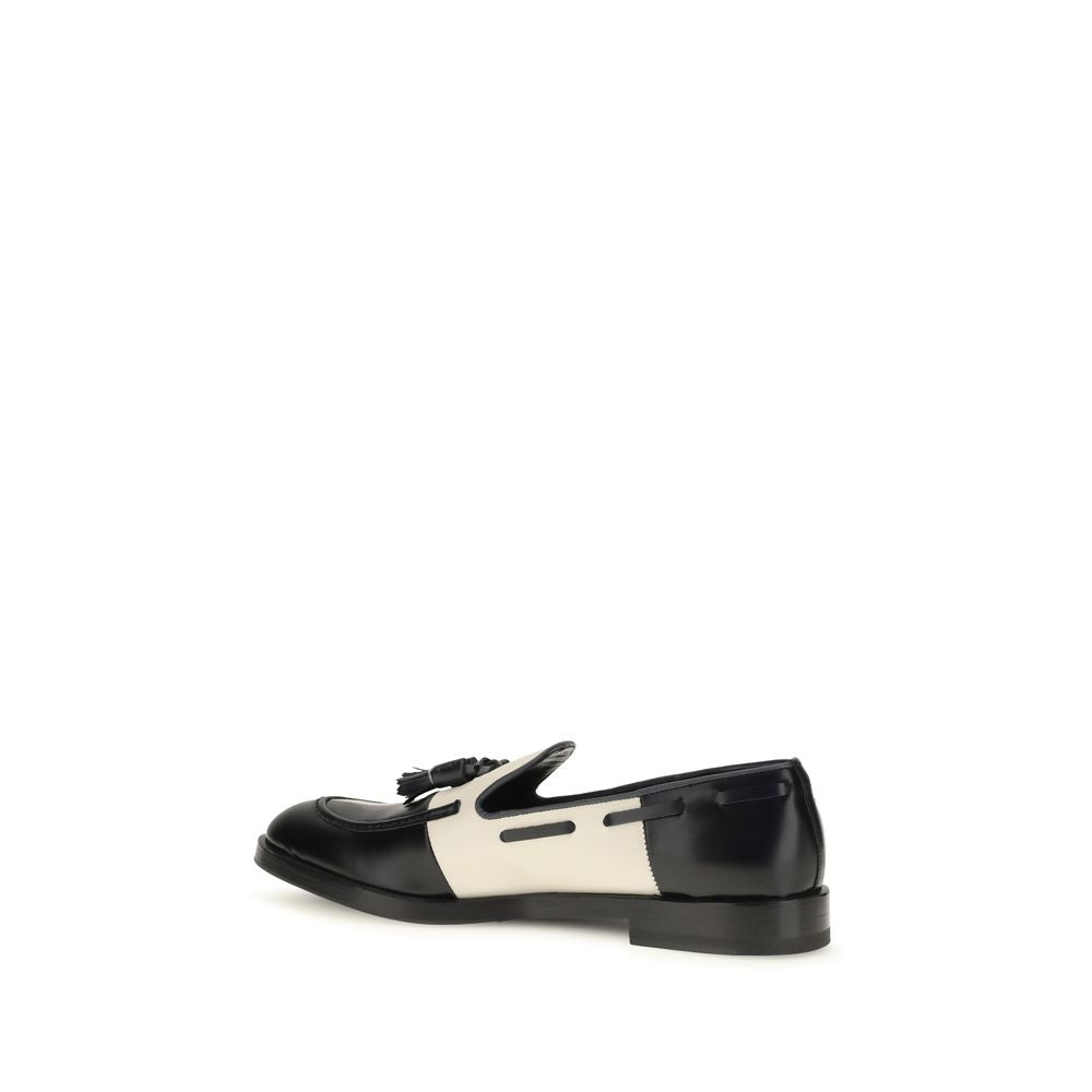 Fratelli Rossetti Multicolor Calf Leather Bos Taurus Slip-On Loafers