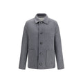 Ami Paris Gray Wool Oves Aries Full-Length Jacket