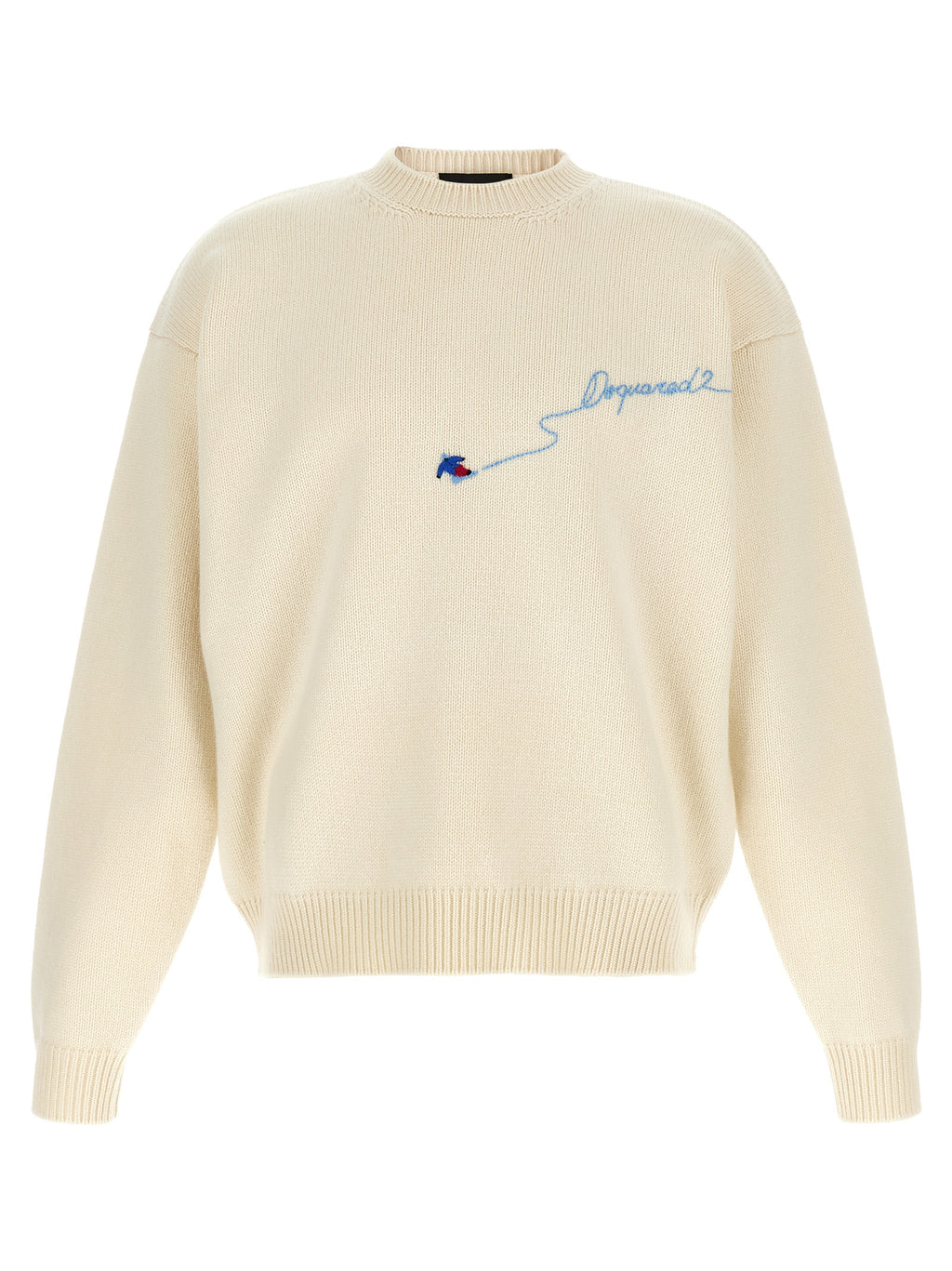 Dsquared² White Wool Cardigan