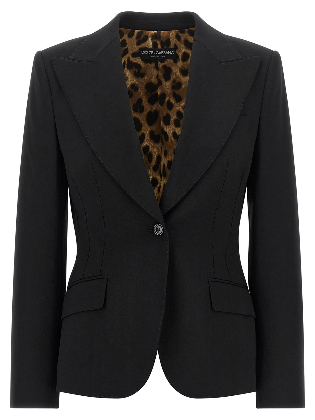 Dolce & Gabbana Black Virgin Wool Blazer