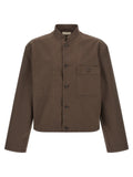 Lemaire Brown Cotton Full-Length Jacket