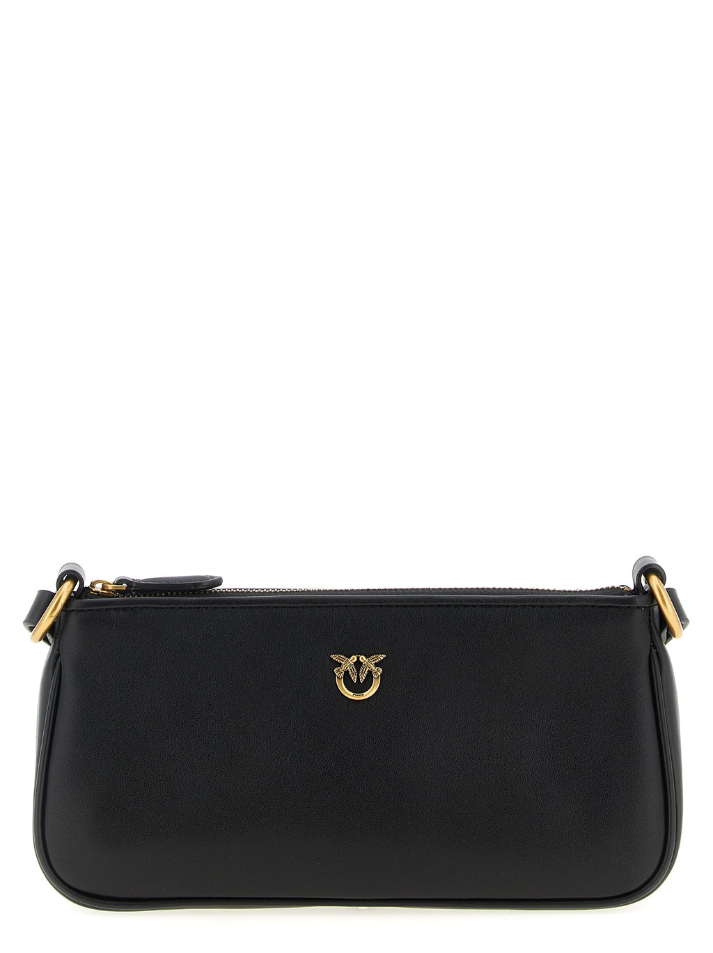 PINKO Black Goatskin Crossbody Bag
