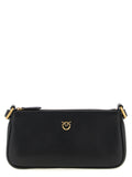 PINKO Black Goatskin Crossbody Bag