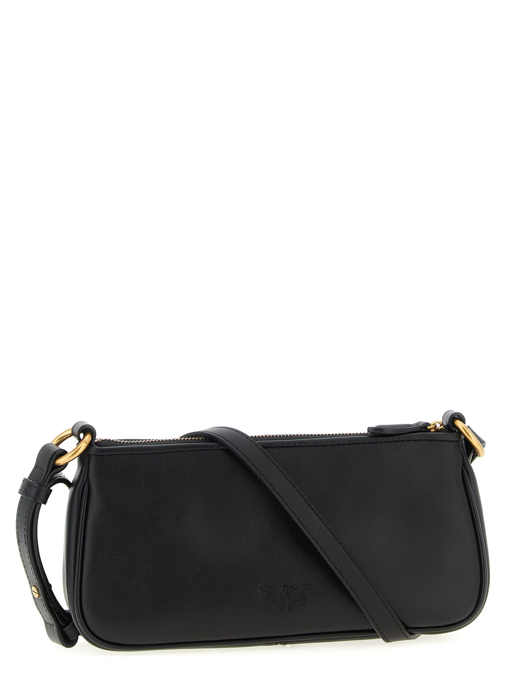 PINKO Black Goatskin Crossbody Bag