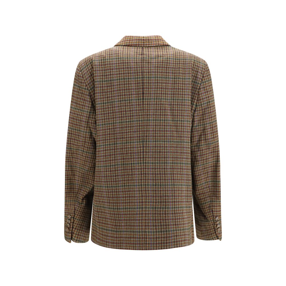 Ganni Brown Recycled Wool Blazer
