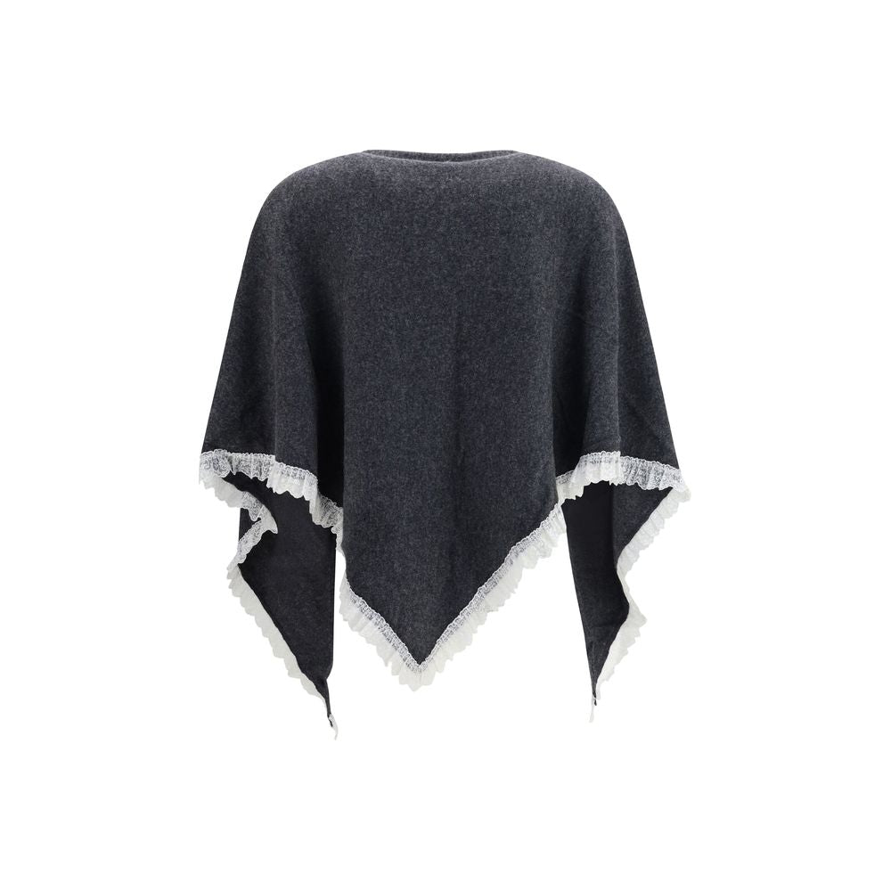 Ganni Gray Wool Oves Aries Scarf