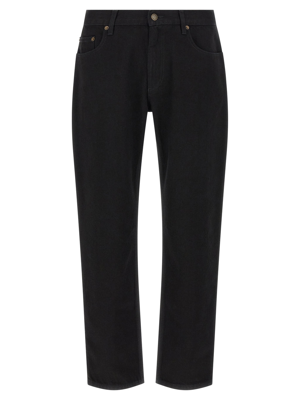 Burberry Black Cotton Straight-Leg Jeans