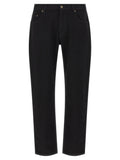 Burberry Black Cotton Straight-Leg Jeans