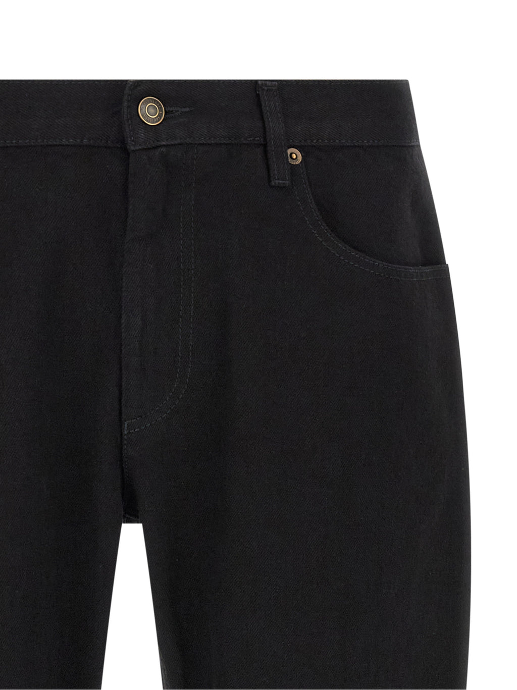 Burberry Black Cotton Straight-Leg Jeans
