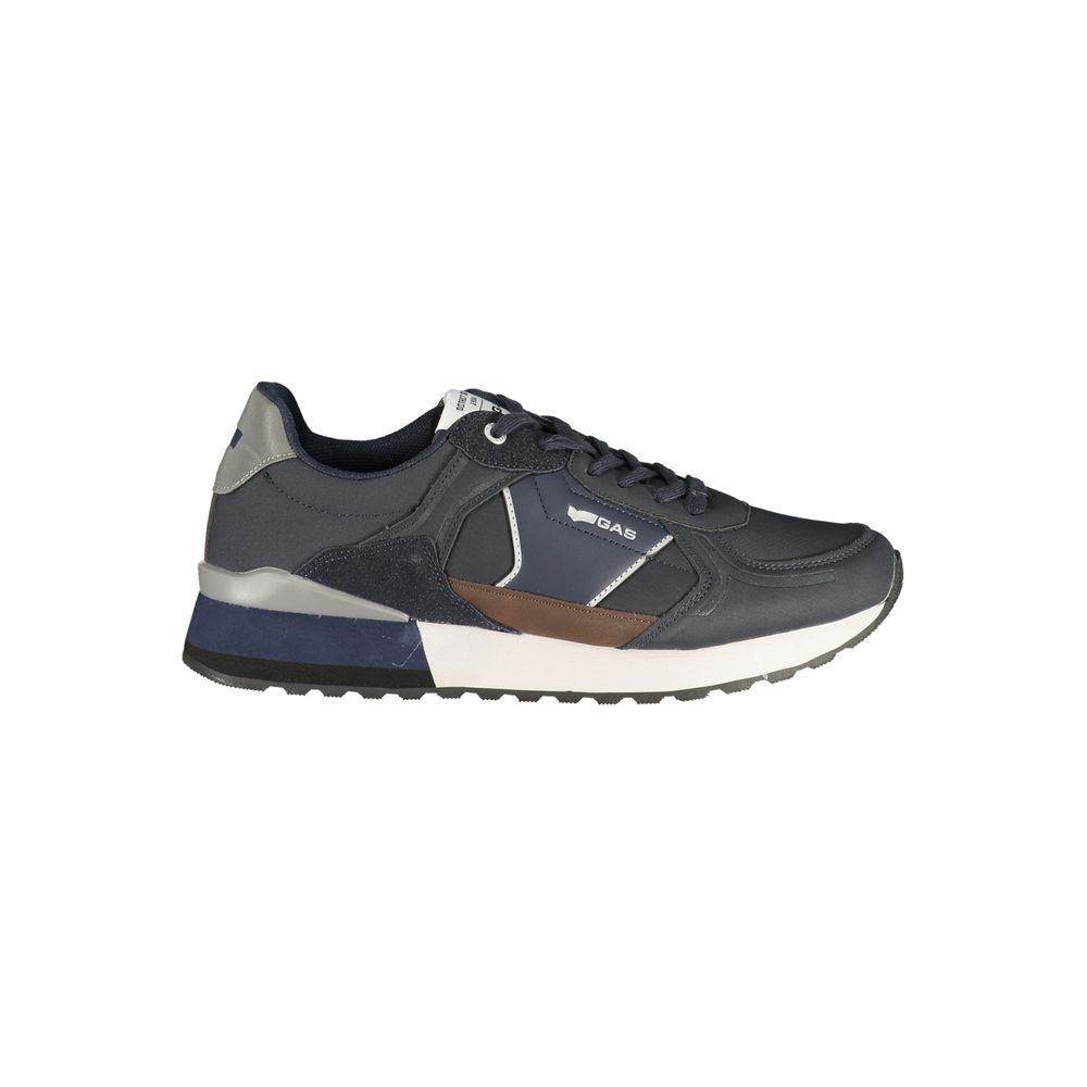 Gas Blue Polyurethane Men's Sneaker