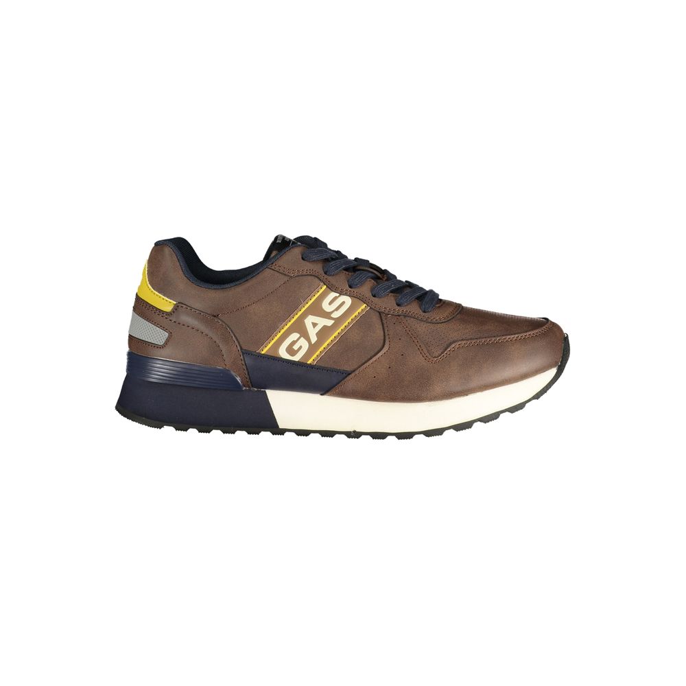 Gas Brown Polyurethane Men's Sneaker