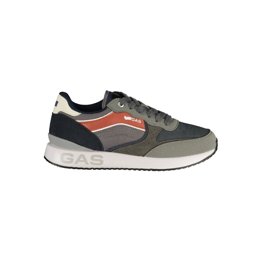 Gas Blue Polyurethane Men's Sneaker