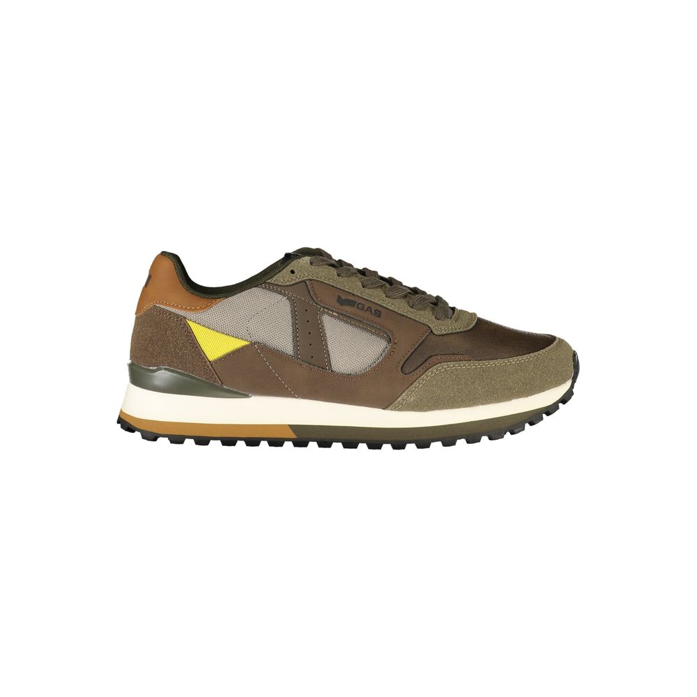 Gas Brown Polyurethane Men's Sneaker