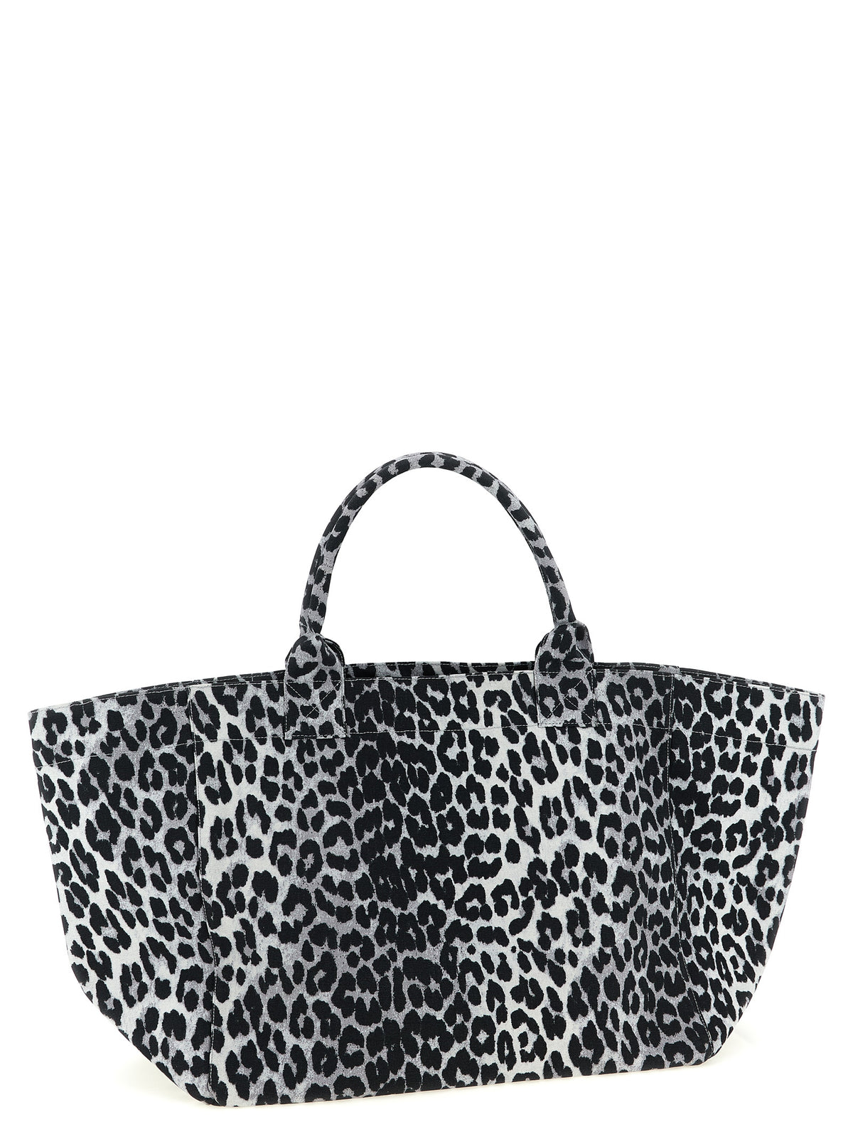 Ganni Gray Recycled Cotton Tote Bag