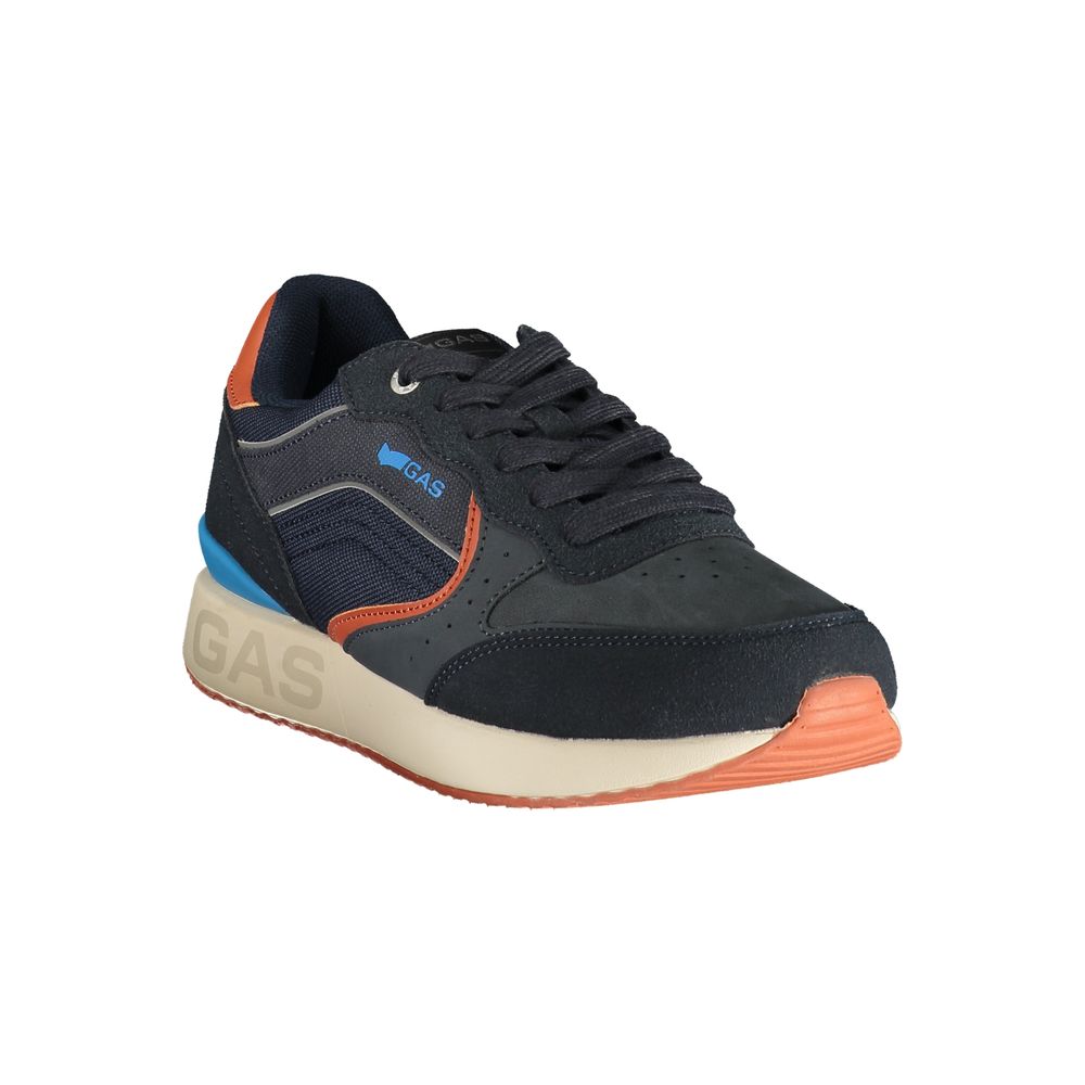 Gas Blue Polyurethane Men's Sneaker