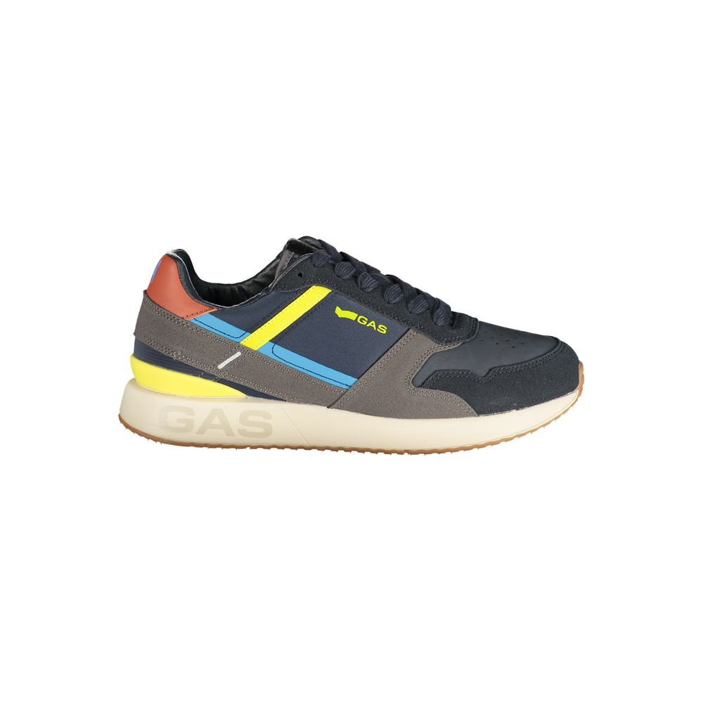 Gas Blue Polyurethane Men's Sneaker