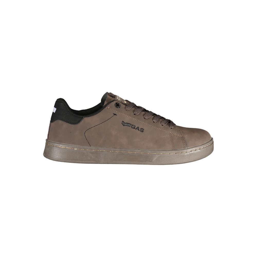 Gas Brown Polyurethane Mens Sneaker