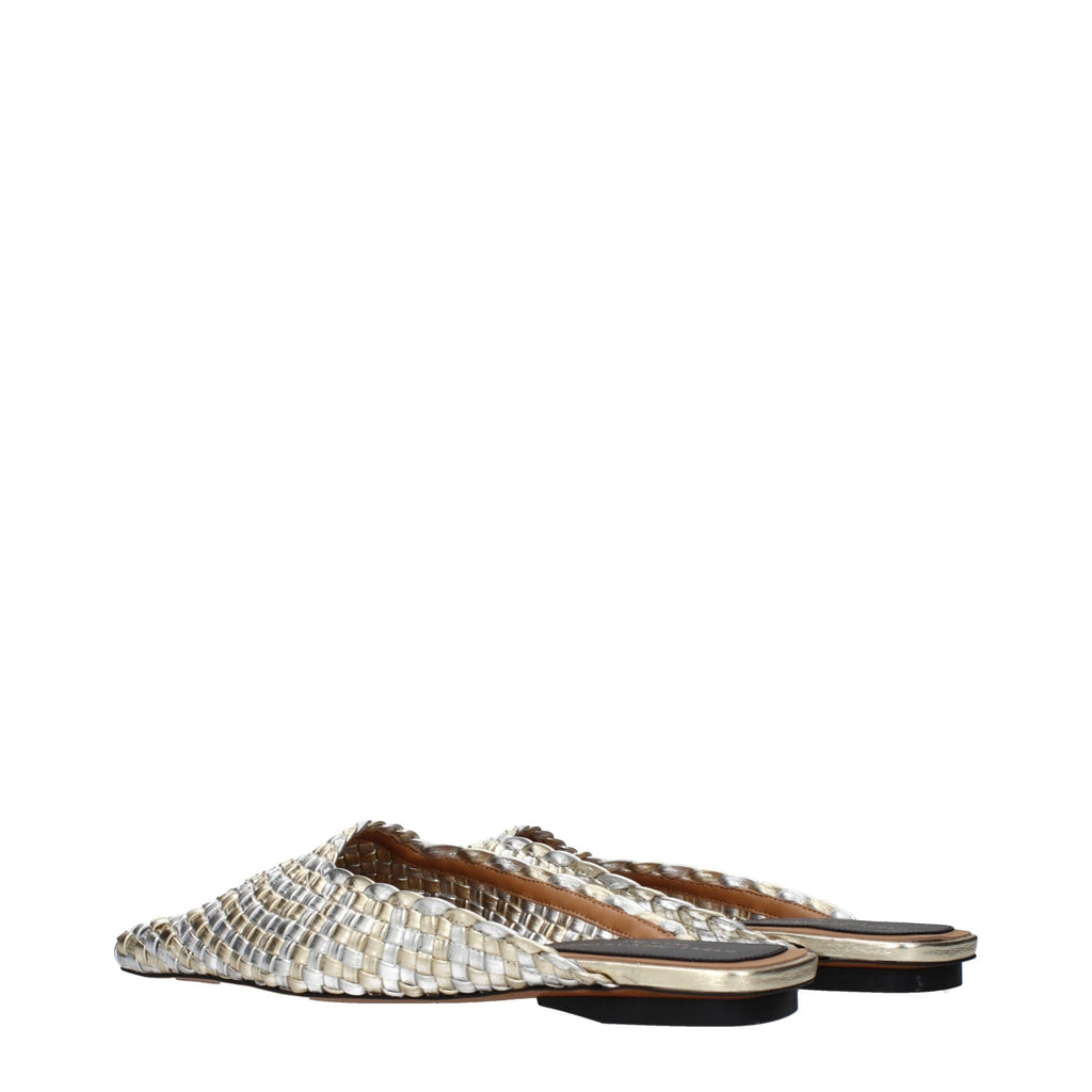 Stella McCartney Gray Leather Slippers