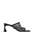Stella McCartney Black Leather Stiletto Heel Sandals