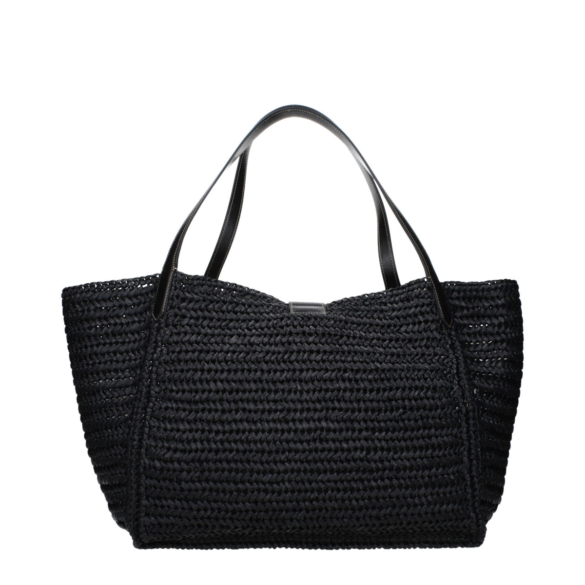 Tom Ford Black Raffia Shoulder Bag