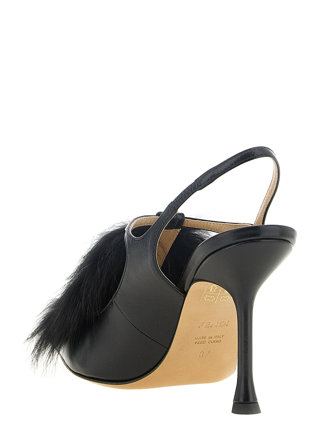 Fendi Black Calfskin High Heel Pumps