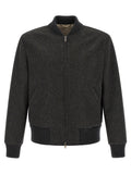 Lardini Gray Virgin Wool Bomber