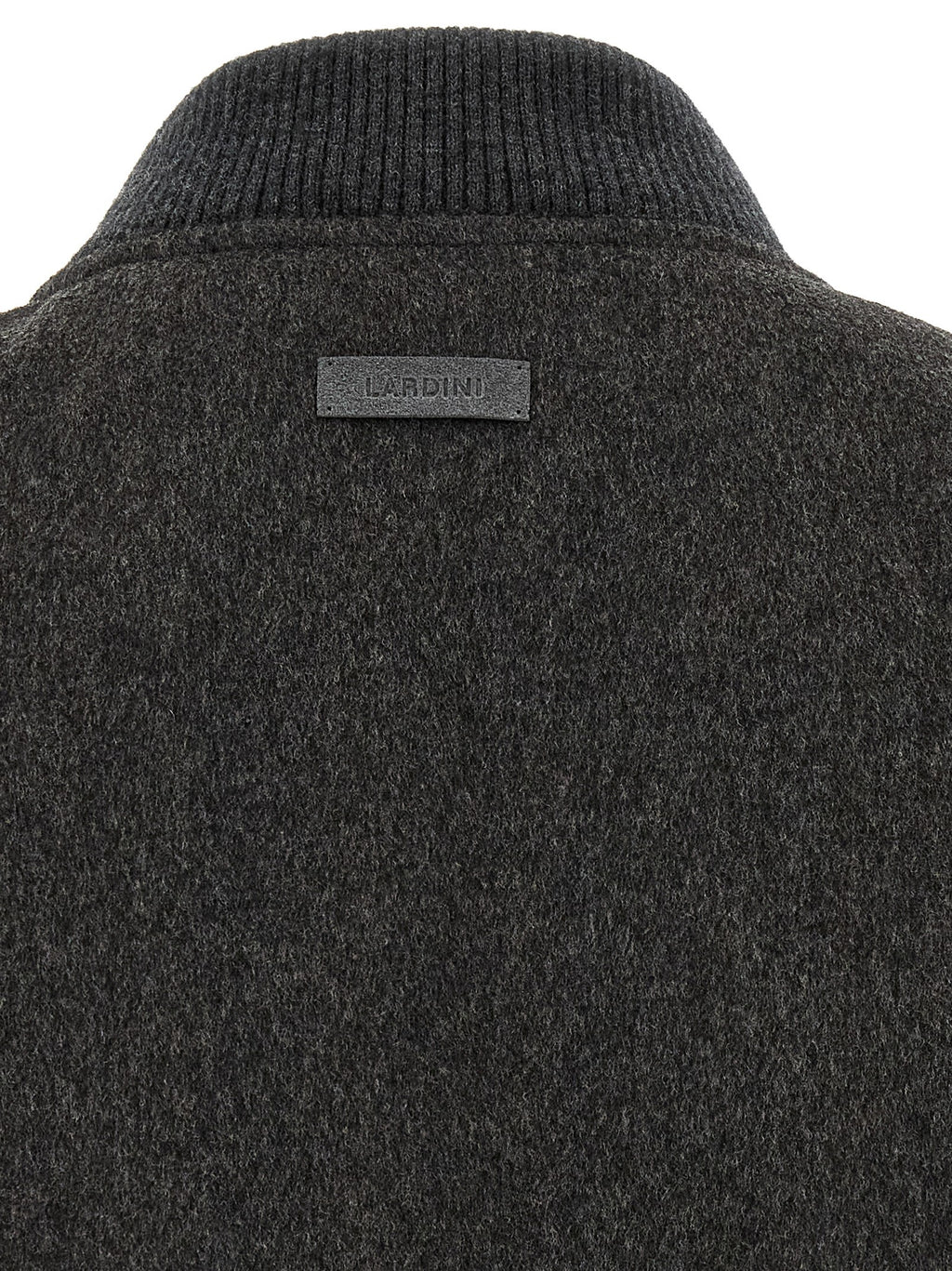 Lardini Gray Virgin Wool Bomber
