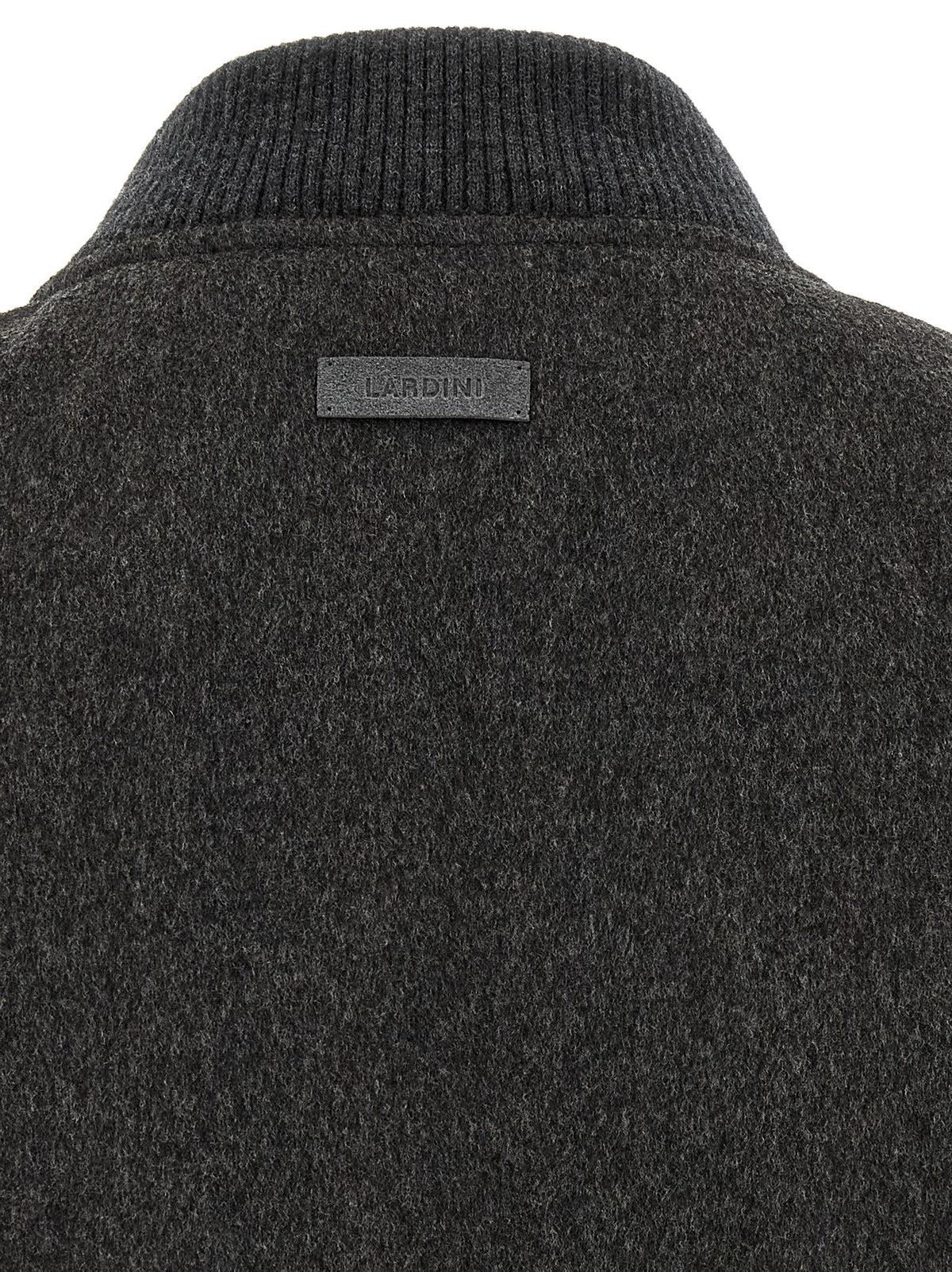 Lardini Gray Virgin Wool Bomber