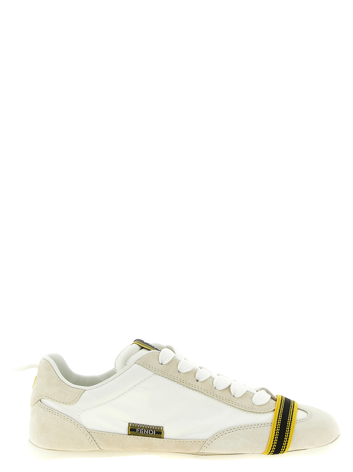 Fendi White Calfskin Athletic Sneakers