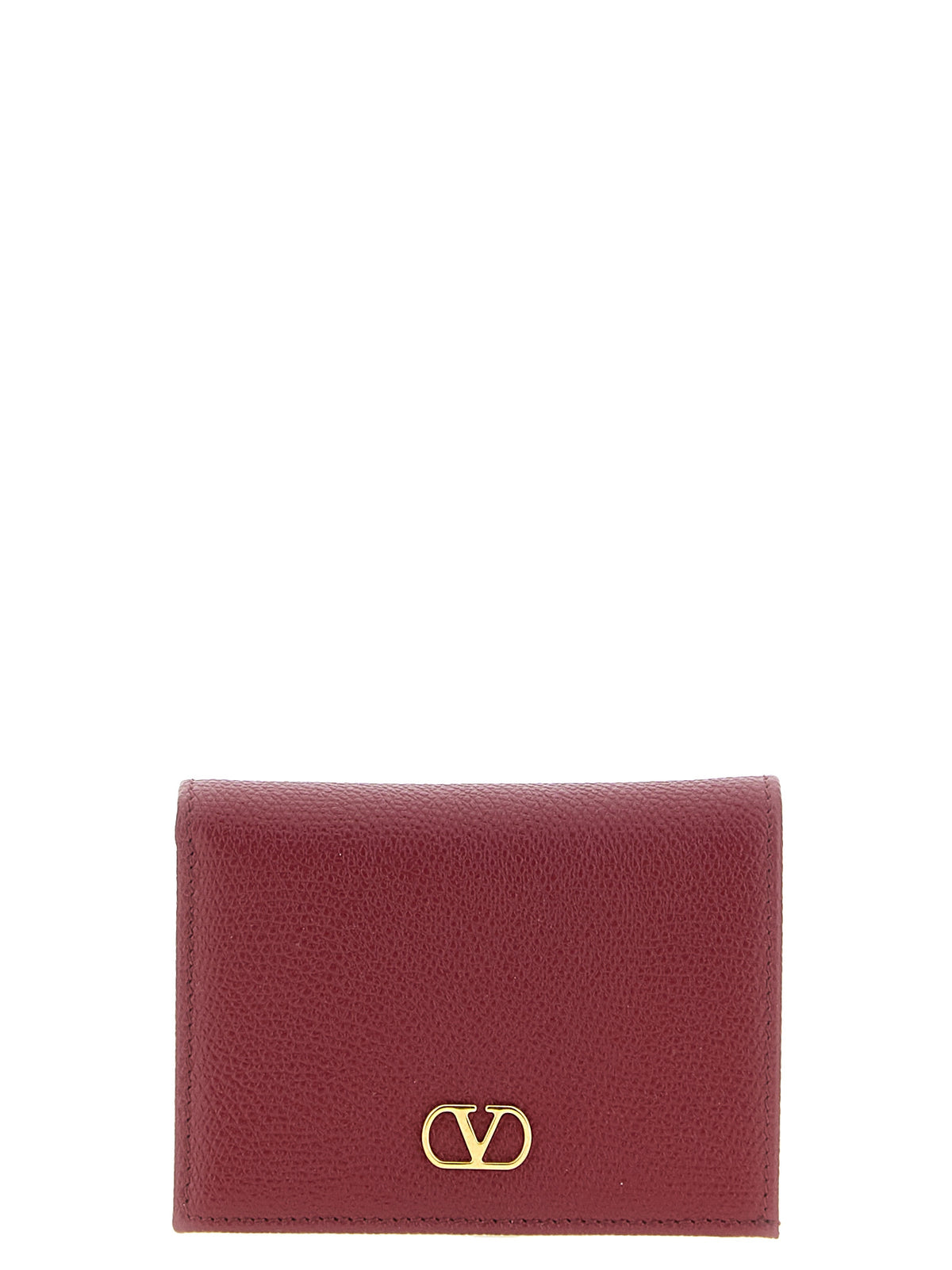 Valentino Garavani Bordeaux Calfskin Cardholder