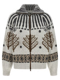 Brunello Cucinelli Multicolor Cashmere Cardigan
