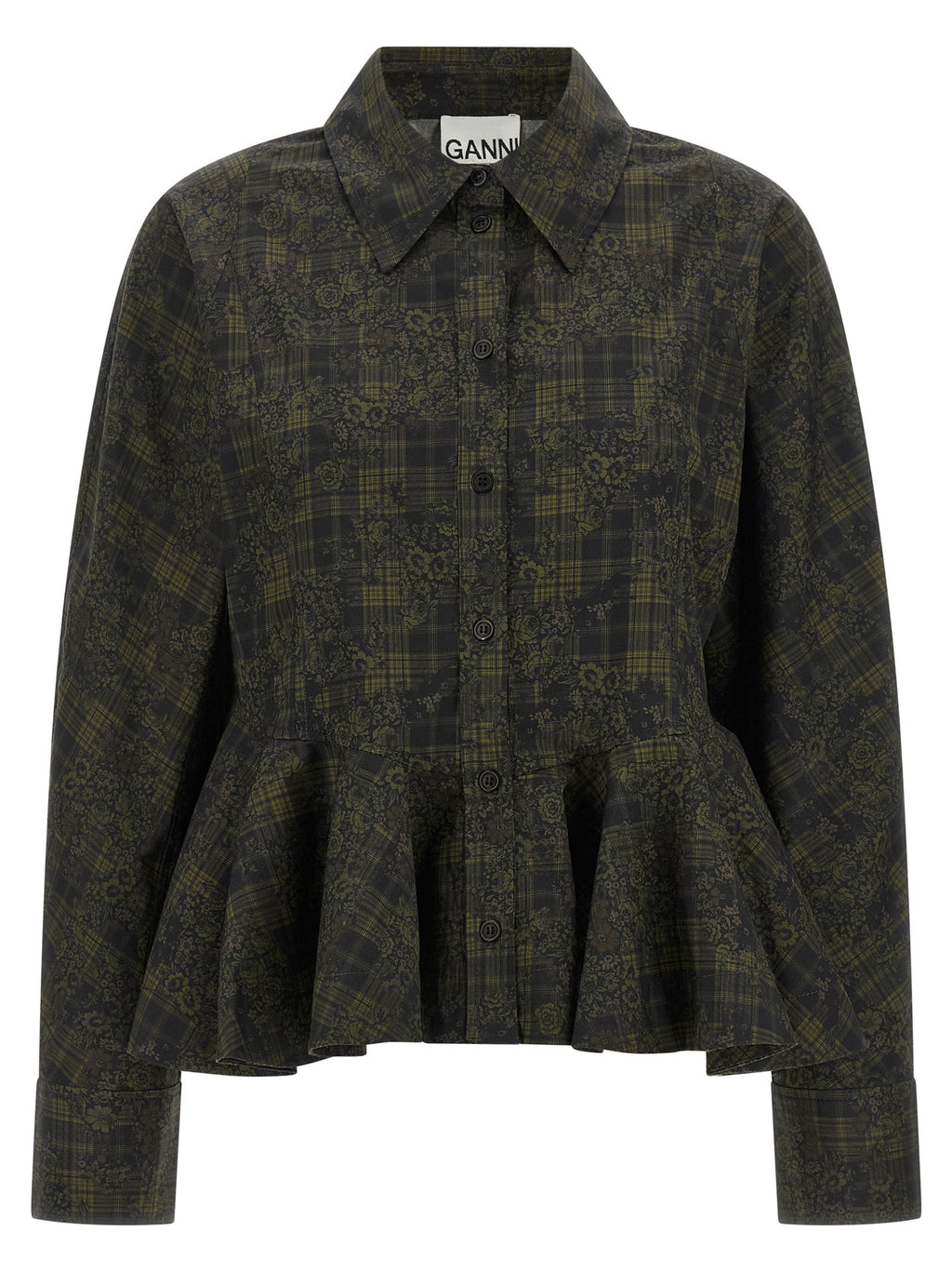 Ganni Bicolor Organic Cotton Blouse