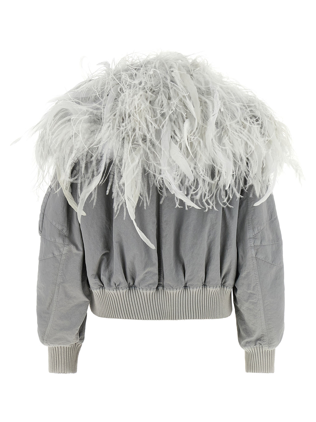 The Attico Gray Polyamide Bomber