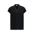 Brunello Cucinelli Black Cotton T-Shirt