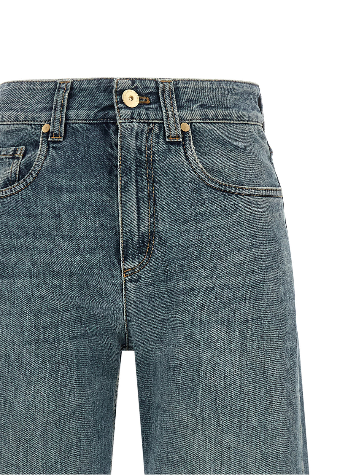 Brunello Cucinelli Blauwe Katoenen Jeans Denim