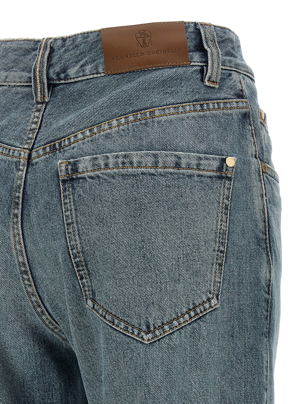 Brunello Cucinelli Blauwe Katoenen Jeans Denim