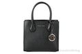 Michael Kors Mercer Medium Leren Schoudertas Crossbody Handtas (Effen Zwart)