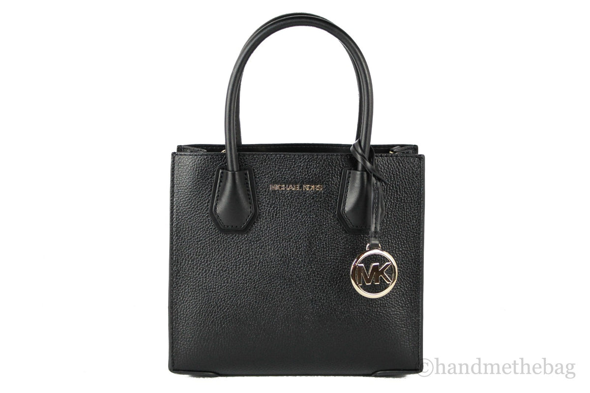 Michael Kors Mercer Medium Leren Schoudertas Crossbody Handtas (Effen Zwart)