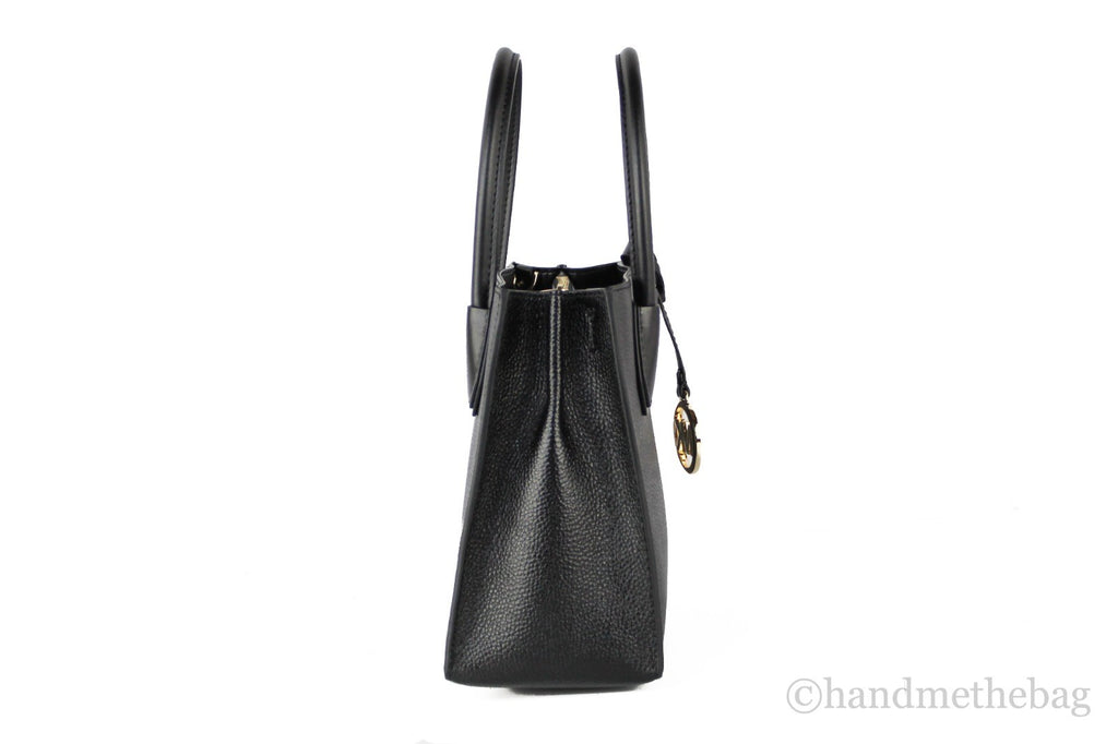 Michael Kors Mercer Medium Leren Schoudertas Crossbody Handtas (Effen Zwart)